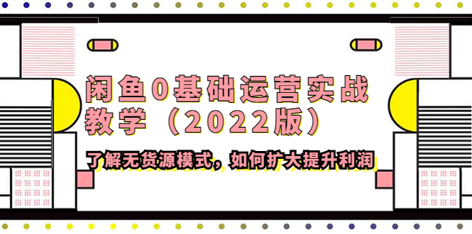 图片[1]-（4196期）闲鱼0基础运营实战教学（2022版）了解无货源模式，如何扩大提升利润