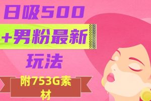 日吸500+男粉最新玩法，从作品制作到如何引流及后端变现，保姆级教程【揭秘】-麦资源网