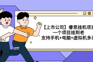 （3295期）【上市公司】睿思挂机项目，一个项目挂到老，支持手机+电脑+虚拟机多开-麦资源网