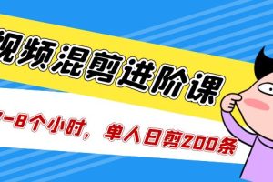 （5208期）短视频混剪/进阶课，一天7-8个小时，单人日剪200条实战攻略教学-麦资源网