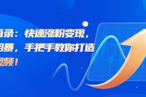 思维语录：快速涨粉变现，简单粗暴，手把手教你打造爆款视频！（教程+AI使用）【揭秘】-麦资源网