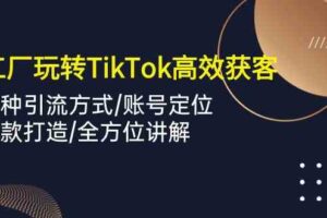 外贸工厂玩转TikTok高效获客，多种引流方式/账号定位/爆款打造/全方位讲解-麦资源网