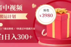 2023年独家抖音中视频搬运计划，每天30分钟至1小时搬运即可，小白轻松日入300+-麦资源网