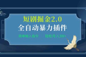 （9784期）项目标题:全自动插件！短剧掘金2.0，简单输入指令，月入3W+-麦资源网