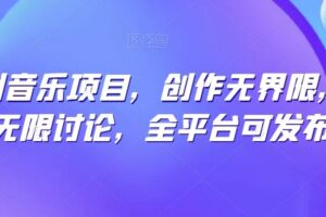 纯原创音乐项目，创作无界限，引发无限讨论，全平台可发布【揭秘】-麦资源网