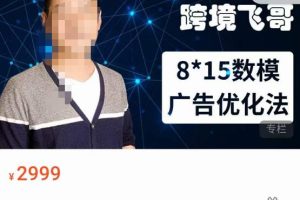 跨境飞哥·广告优化高阶课第二十三期，​8*15数模广告优化法，用数据驱动决策-麦资源网