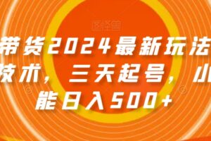 图文带货2024最新玩法，破播放技术，三天起号，小白也能日入500+【揭秘】-麦资源网