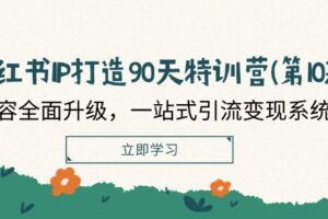 小红书IP打造90天特训营(第10期)：内容全面升级，一站式引流变现系统课-麦资源网