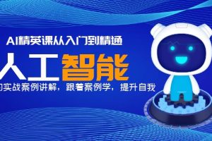 （5789期）AI精英课从入门到精通，丰富的实战案例讲解，跟着案例学，提升自我！-麦资源网