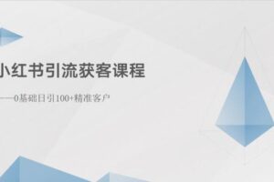（10698期）小红书引流获客课程：0基础日引100+精准客户-麦资源网