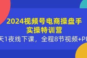 （10156期）2024视频号电商操盘手实操特训营：2天1夜线下课，全程8节视频+PPT-麦资源网