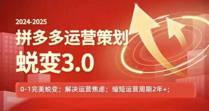 2024-2025拼多多运营策略蜕变3.0，0~1*蜕变，解决信息焦虑