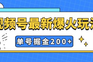 （7588期）视频号爆火新玩法，操作几分钟就可达到暴力掘金，单号收益200+小白式操作-麦资源网