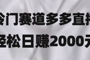 冷门赛道拼多多直播，简单念稿子，日收益2000＋【揭秘】-麦资源网