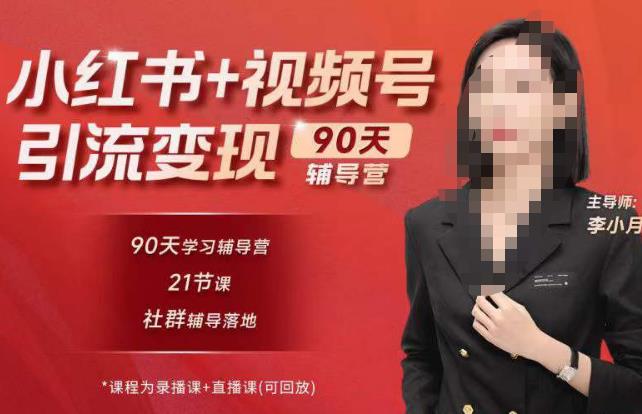 李小月小红书90天辅营导第七期,熟悉新媒体平台|从零到一做爆款内容|商业变现-麦资源网