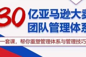 30亿亚马逊大卖团队管理体系，一套课，帮你重塑管理体系与管理技巧-麦资源网