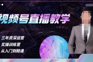 杨sir·视频号直播运营教学，视频号直播流量的底层逻辑，解决直播间没流量，不开单的窘境-麦资源网