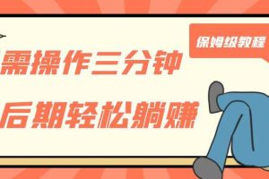 只需操作三分钟，获得被动美金收入，后期轻松躺赚，保姆级教程【揭秘】-麦资源网