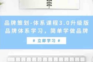 （9284期）品牌策划-体系课程3.0升级版，品牌体系学习，简单学做品牌（高清无水印）-麦资源网