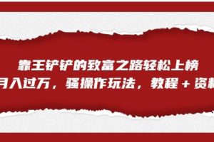 #原创 靠王铲铲的致富之路轻松上榜,月入过万,骚操作玩法(教程+资料)【揭秘】-麦资源网