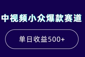中视频小众爆款赛道，7天涨粉5万+，小白也能无脑操作，轻松月入上万【揭秘】-麦资源网