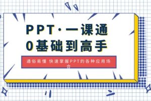 （4912期）PPT·一课通·0基础到高手：通俗易懂 快速掌握PPT的各种应用场合-麦资源网