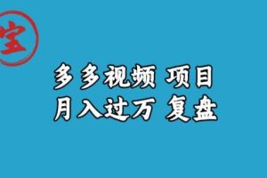 宝哥多多视频项目月入过万，详细复盘【揭秘】-麦资源网