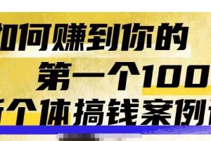 群响新个体‮钱搞‬案例库，可‮直以‬接抄作业的新‮体个‬搞钱案例库，如何赚到你的第一个100w-麦资源网
