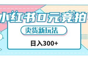 小红书0元竞拍，文玩卖货新玩法，一天轻松300+【揭秘】-麦资源网