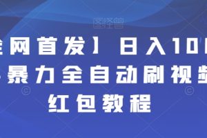 【全网首发】日入100＋快手暴力全自动刷视频撸红包教程-麦资源网
