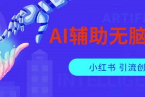 AI辅助无脑搬运小红薯爆款笔记矩阵操作无限引流创业粉【揭秘】-麦资源网