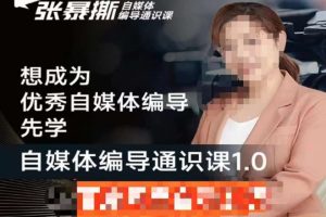 张暴撕【搞定流量】编导思维必修课，想成为优秀自媒体编导先学自媒体编导通识课1.0-麦资源网