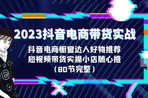 （6536期）2023抖音电商带货实战，橱窗达人好物推荐，实操小店随心推（80节完整）-麦资源网