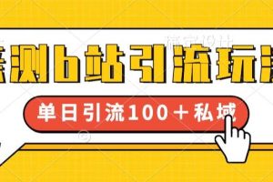 亲测b站引流玩法，单日引流100+私域，简单粗暴，超适合新手小白-麦资源网