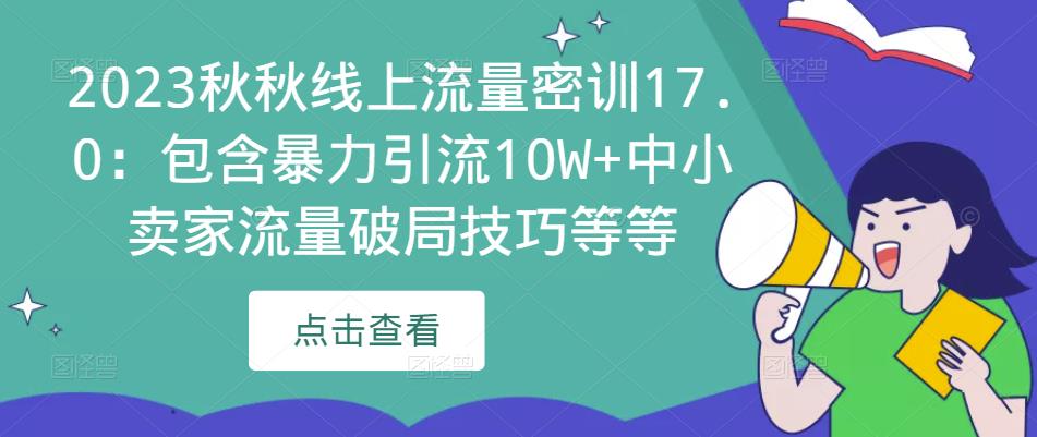 2023秋秋线*量密训17.0：包含*引流10W+中小卖家流量破局技巧等等