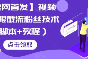 【全网首发】视频号无限截流粉丝技术(脚本+教程)-麦资源网
