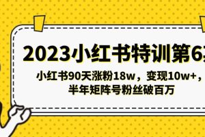 （5267期）2023小红书特训第6期，小红书90天涨粉18w，变现10w+，半年矩阵号粉丝破百万-麦资源网