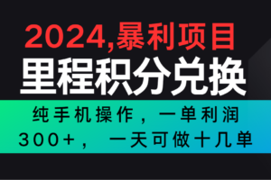 2024最新项目，冷门暴利市场很大，一单利润300+，二十多分钟可操作一单，可批量操作-麦资源网