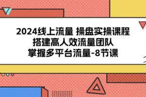 2024线上流量操盘实操课程，搭建高人效流量团队，掌握多平台流量（8节课）-麦资源网