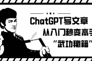 ChatGPT写文章,从入门秒变高手的‘武功秘籍’【揭秘】-麦资源网