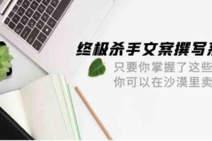 终极杀手文案-撰写系统，只要你掌握了这些秘诀，你可以在沙漠里卖沙子（42节课）-麦资源网