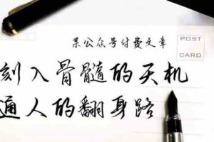 某公众号付费文章：刻入骨髓的天机，揭露“普通人的翻身路” 这件通天大事-麦资源网