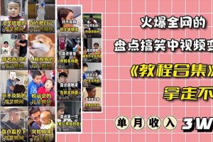 火爆抖音的搞笑盘点中视频项目（附全套素材包+工具礼包）-麦资源网