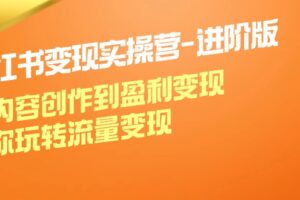 （12234期）小红书变现实操营-进阶版：从内容创作到盈利变现，带你玩转流量变现-麦资源网