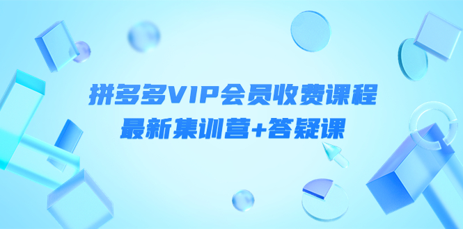 图片[1]-（4127期）某社群·拼多多VIP会员收费课程，最新集训营+答疑课-价值3299元