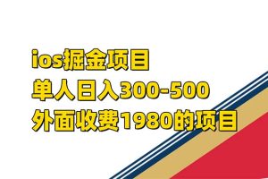 （7442期）iso掘金小游戏单人 日入300-500外面收费1980的项目-麦资源网