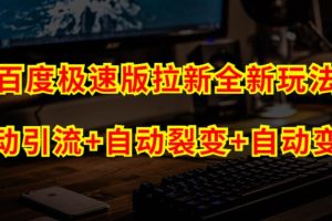 百度极速版拉新自动引流+自动裂变+自动变现系统【玩法思路+操作流程】-麦资源网