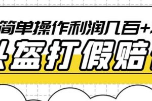 最新头盔打假赔付玩法，一单利润几百+（仅揭秘）-麦资源网