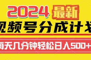（9469期）2024视频号分成计划最新玩法，一键生成机器人原创视频，收益翻倍，日入500+-麦资源网
