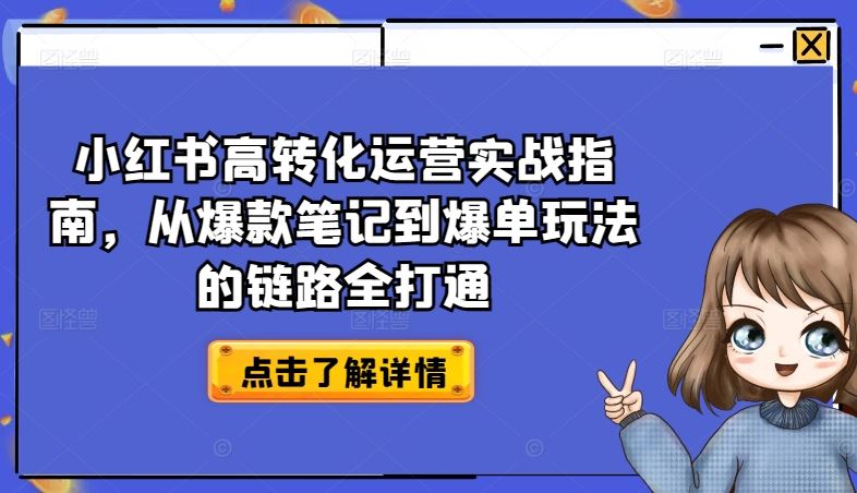 小红书高转化运营实战指南，从*笔记*单玩法的链路全打通